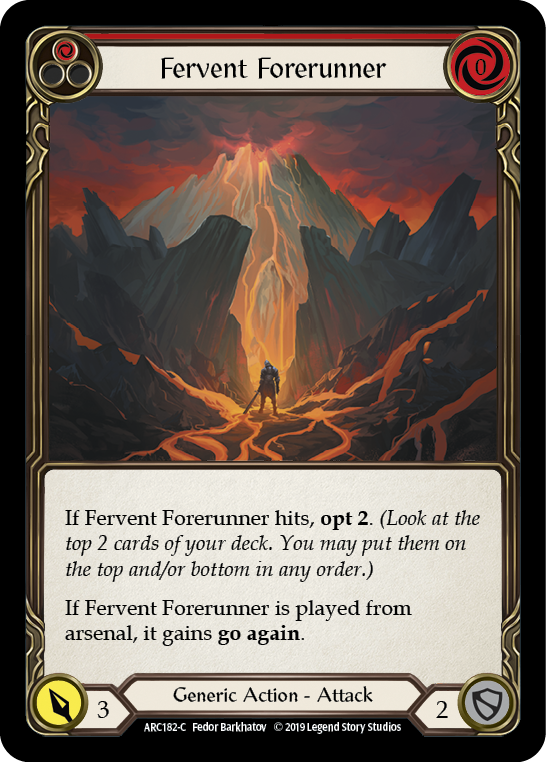 Fervent Forerunner (Red) [ARC182-C] (Arcane Rising)  1st Edition Normal | Gam3 Escape