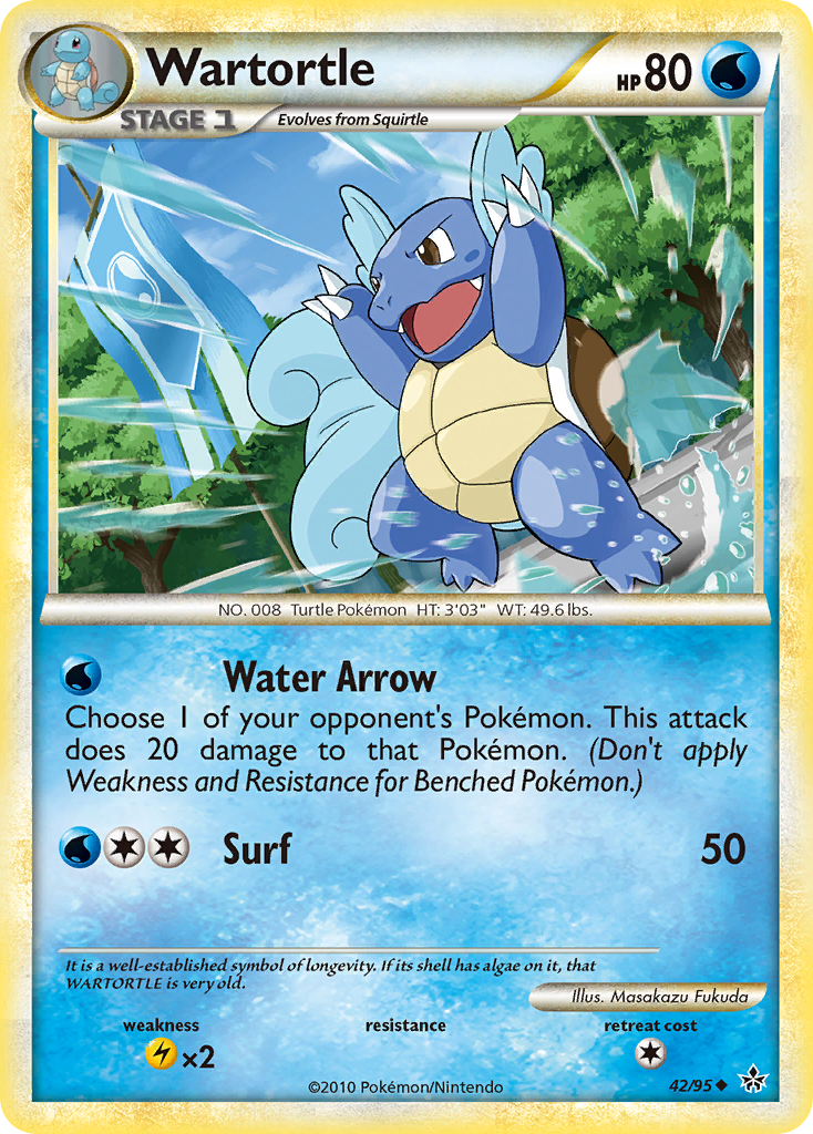 Wartortle (42/95) [HeartGold & SoulSilver: Unleashed] | Gam3 Escape