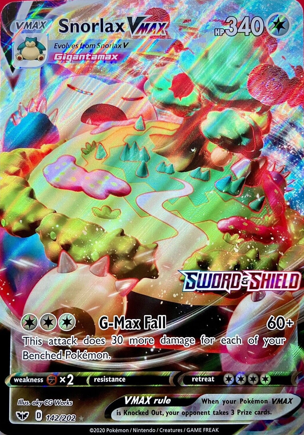 Snorlax VMAX (142/202) (Jumbo Card) [Sword & Shield: Base Set] | Gam3 Escape