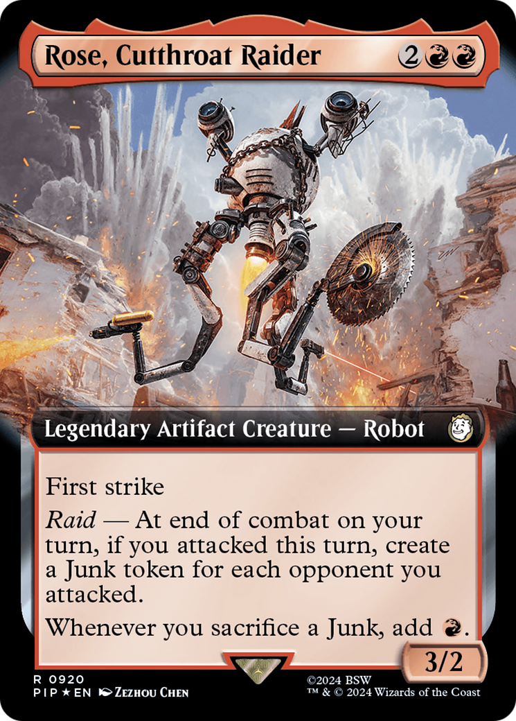 Rose, Cutthroat Raider (Extended Art) (Surge Foil) [Fallout] | Gam3 Escape