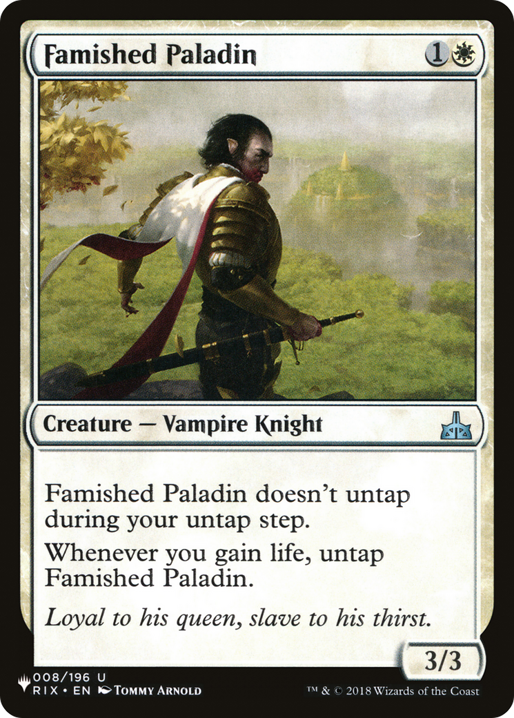 Famished Paladin [The List] | Gam3 Escape