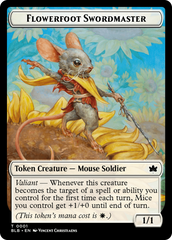 Rabbit // Flowerfoot Swordmaster Double-Sided Token [Bloomburrow Tokens] | Gam3 Escape