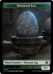 Dinosaur Egg // Dinosaur (0010) Double-Sided Token [The Lost Caverns of Ixalan Tokens] | Gam3 Escape