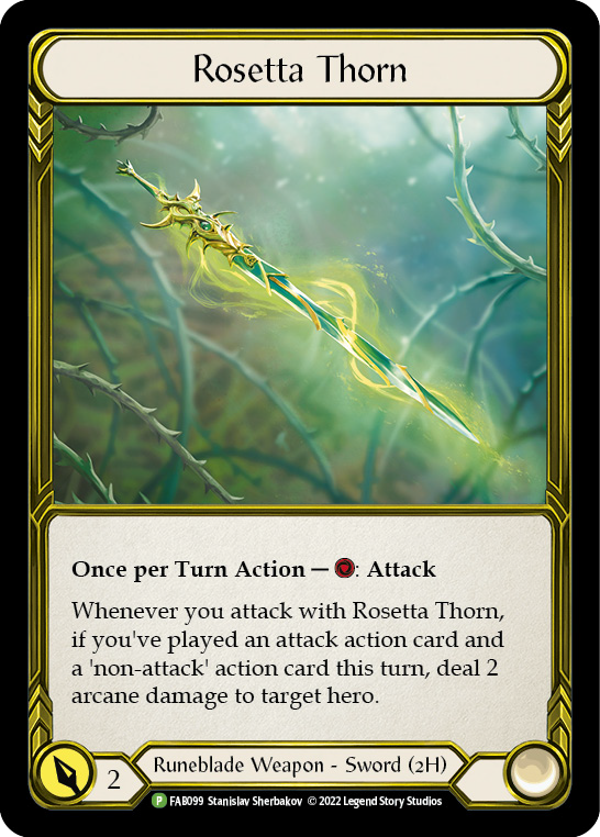 Rosetta Thorn (Golden) [FAB099] (Promo)  Cold Foil | Gam3 Escape