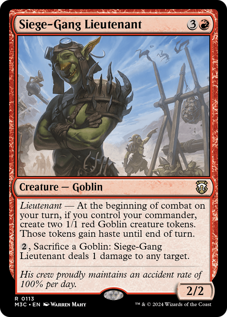 Siege-Gang Lieutenant [Modern Horizons 3 Commander] | Gam3 Escape