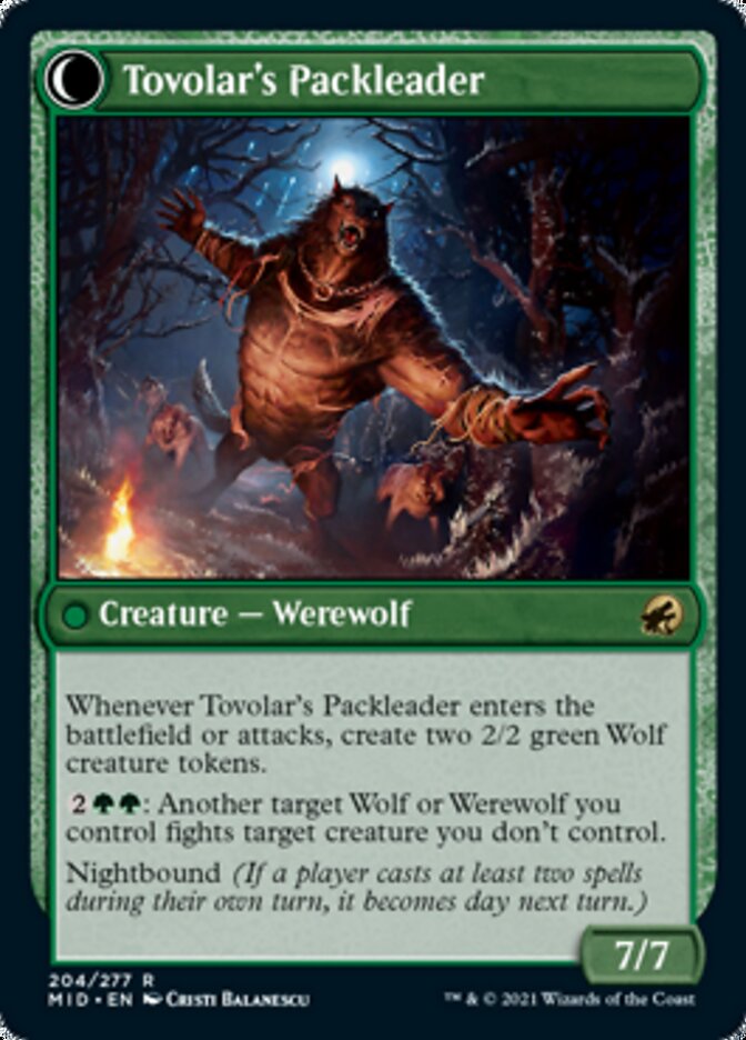 Tovolar's Huntmaster // Tovolar's Packleader [Innistrad: Midnight Hunt] | Gam3 Escape