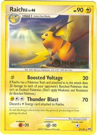 Raichu (27/99) (Prerelease Promo) [Nintendo: Black Star Promos] | Gam3 Escape