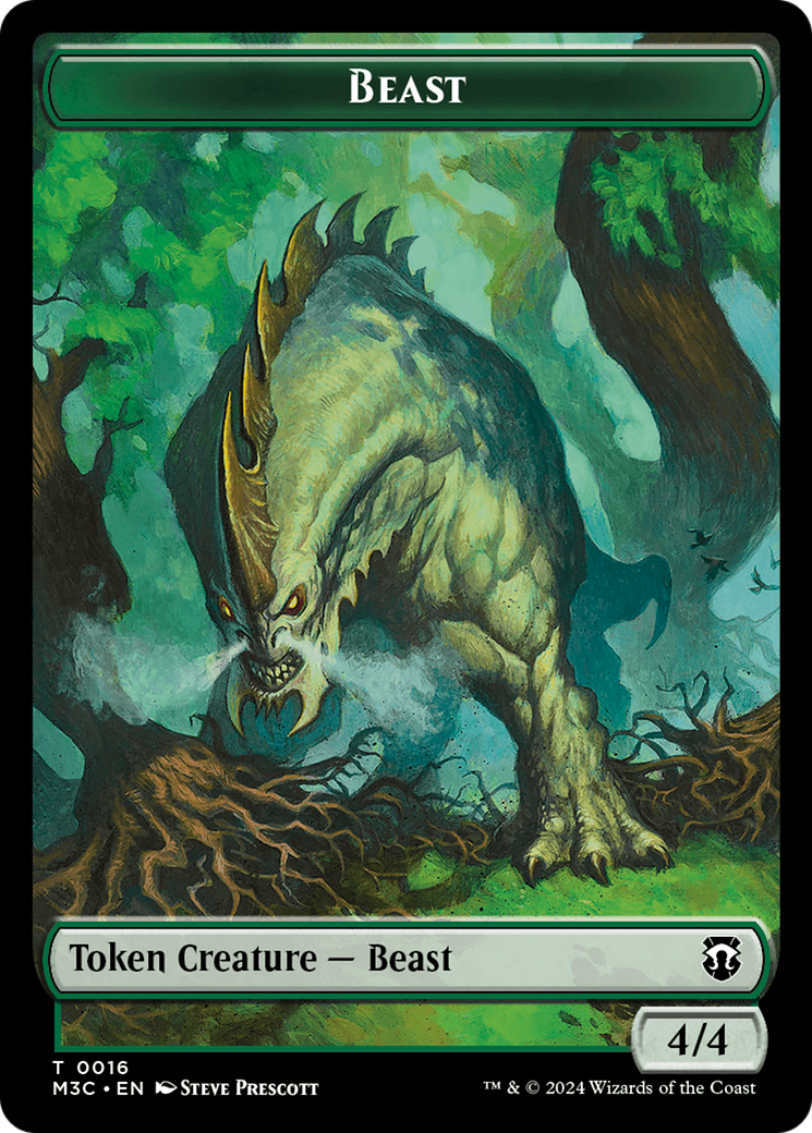Elephant // Beast (0016) Double-Sided Token [Modern Horizons 3 Commander Tokens] | Gam3 Escape