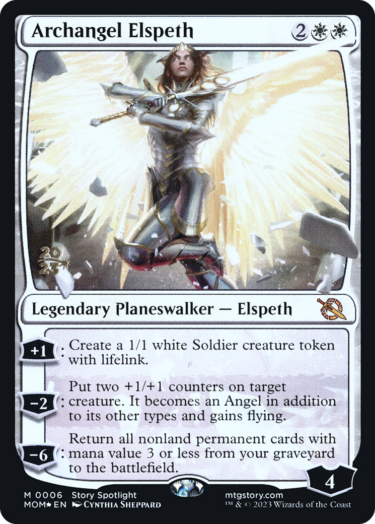 Archangel Elspeth [March of the Machine Prerelease Promos] | Gam3 Escape