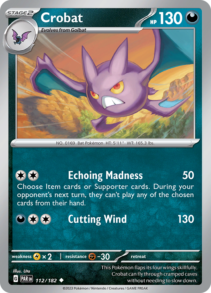 Crobat (112/182) [Scarlet & Violet: Paradox Rift] | Gam3 Escape