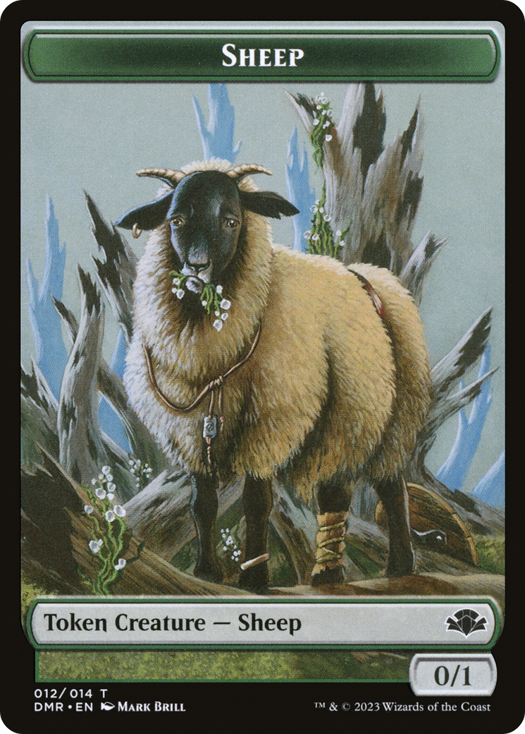 Sheep Token [Dominaria Remastered Tokens] | Gam3 Escape