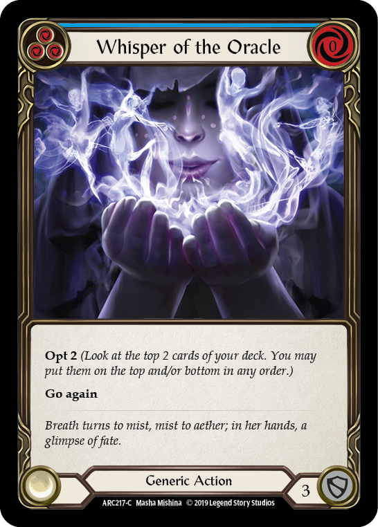 Whisper of the Oracle (Blue) [ARC217-C] (Arcane Rising)  1st Edition Normal | Gam3 Escape