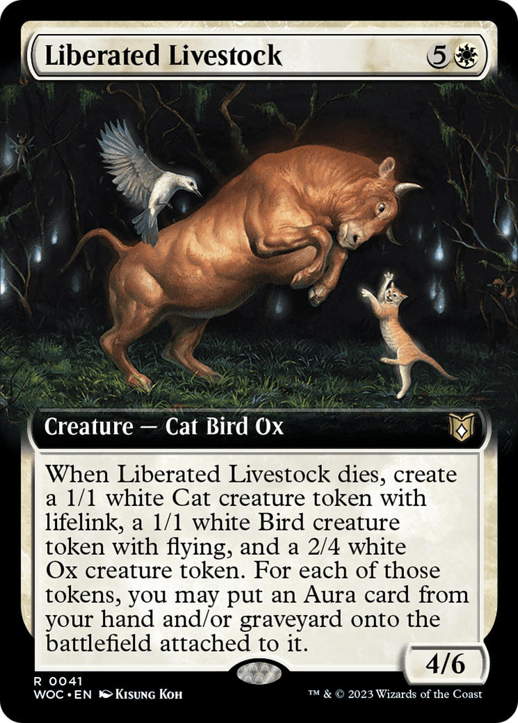 Liberated Livestock (Extended Art) [Wilds of Eldraine Commander] | Gam3 Escape