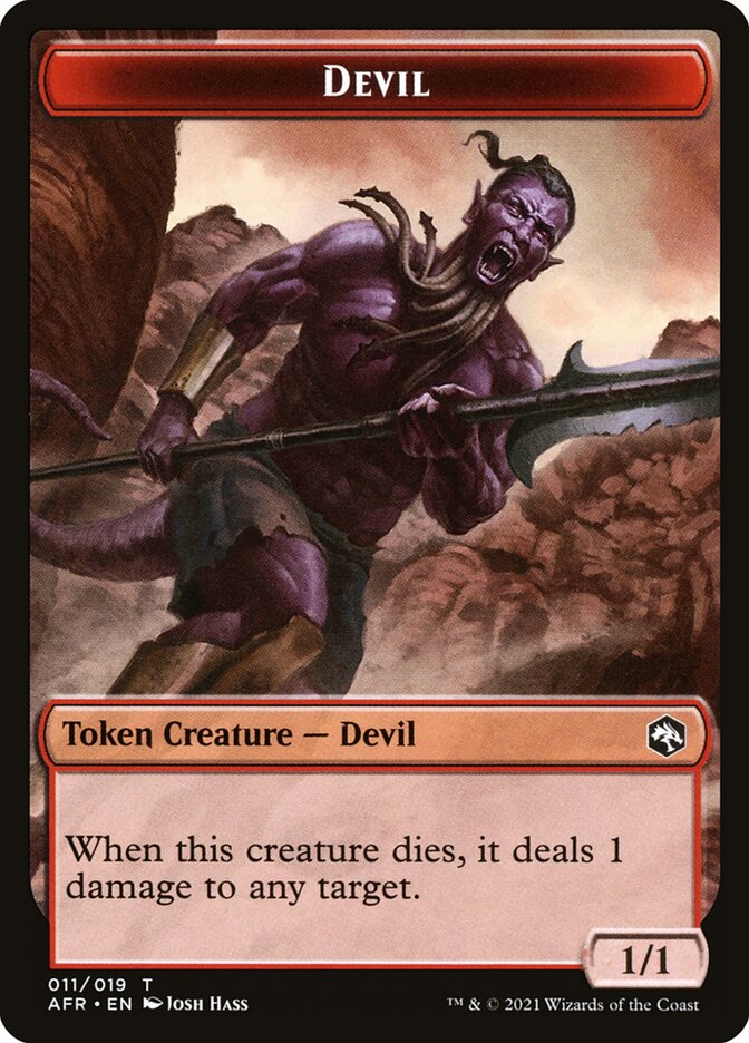 Devil // Icingdeath, Frost Tongue Double-Sided Token [Dungeons & Dragons: Adventures in the Forgotten Realms Tokens] | Gam3 Escape