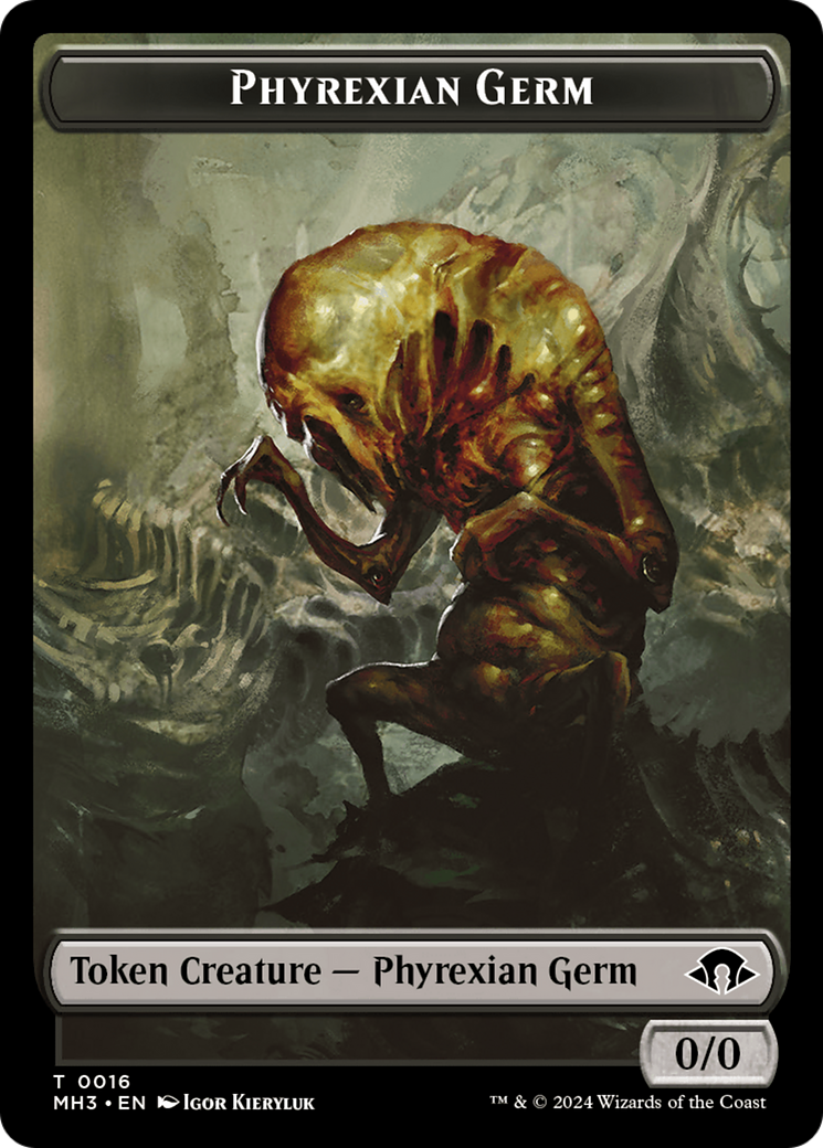 Phyrexian Germ // Zombie Double-Sided Token [Modern Horizons 3 Tokens] | Gam3 Escape