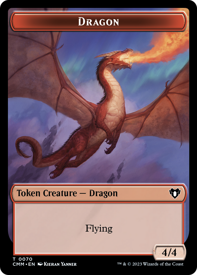 Dragon // Kor Ally Double-Sided Token [Commander Masters Tokens] | Gam3 Escape