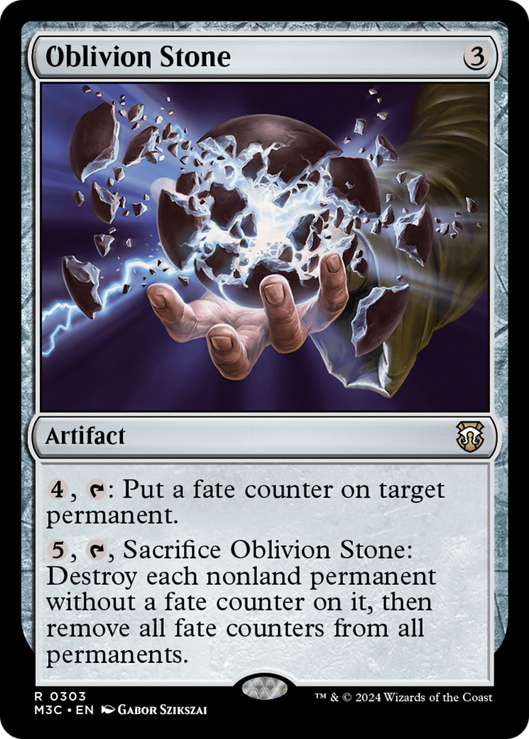 Oblivion Stone (Ripple Foil) [Modern Horizons 3 Commander] | Gam3 Escape