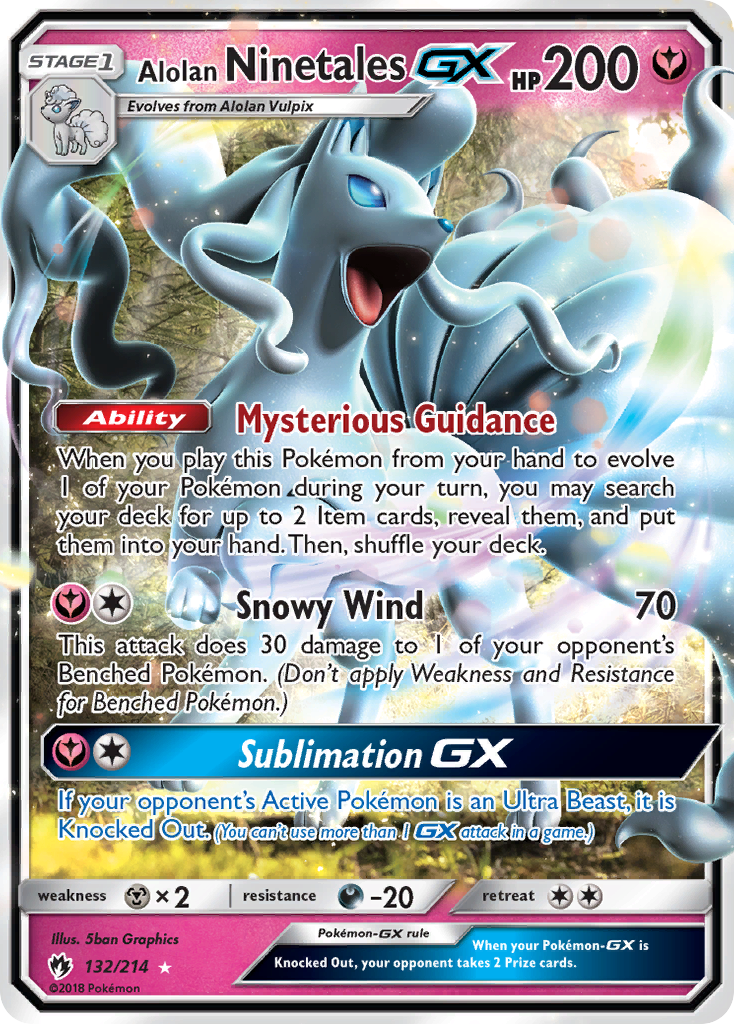 Alolan Ninetales GX (132/214) [Sun & Moon: Lost Thunder] | Gam3 Escape
