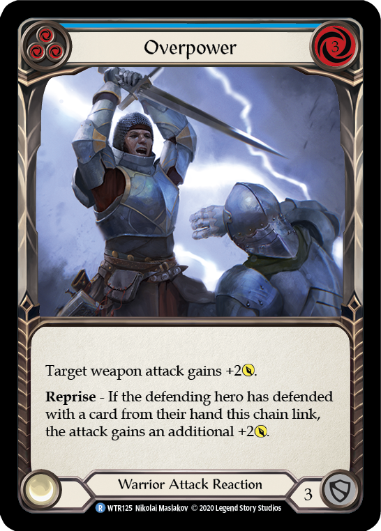 Overpower (Blue) [U-WTR125] (Welcome to Rathe Unlimited)  Unlimited Rainbow Foil | Gam3 Escape