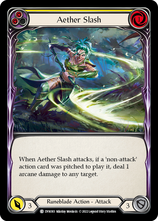 Aether Slash (Yellow) [DYN183] (Dynasty)  Rainbow Foil | Gam3 Escape