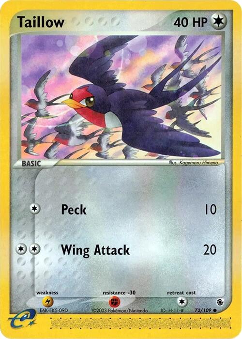 Taillow (72/109) [EX: Ruby & Sapphire] | Gam3 Escape