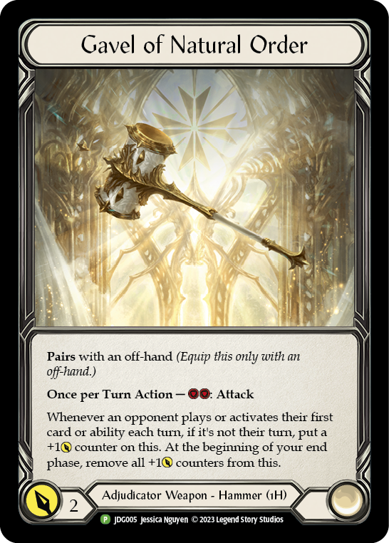 Gavel of Natural Order [JDG005] (Promo)  Cold Foil | Gam3 Escape