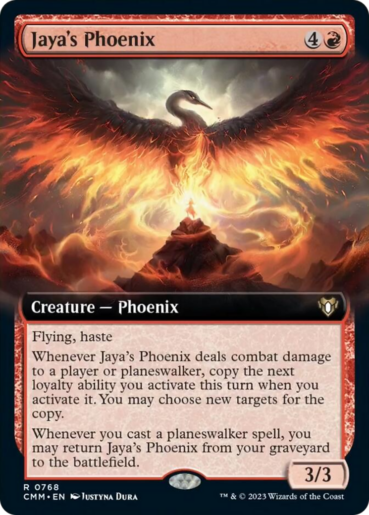 Jaya's Phoenix (Extended Art) [Commander Masters] | Gam3 Escape
