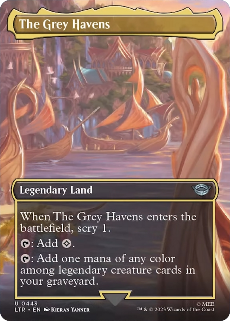 The Grey Havens (Borderless Alternate Art) [The Lord of the Rings: Tales of Middle-Earth] | Gam3 Escape