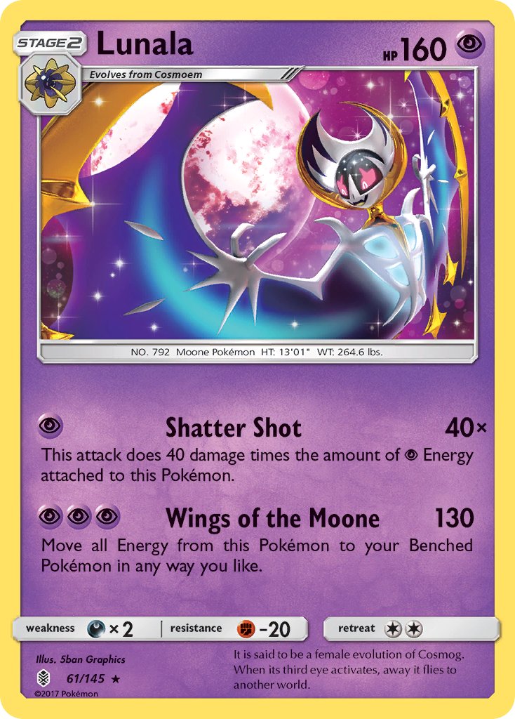 Lunala (61/145) (Theme Deck Exclusive) [Sun & Moon: Guardians Rising] | Gam3 Escape