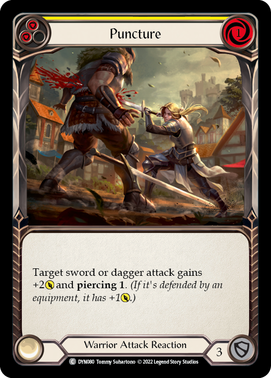 Puncture (Yellow) [DYN080] (Dynasty)  Rainbow Foil | Gam3 Escape