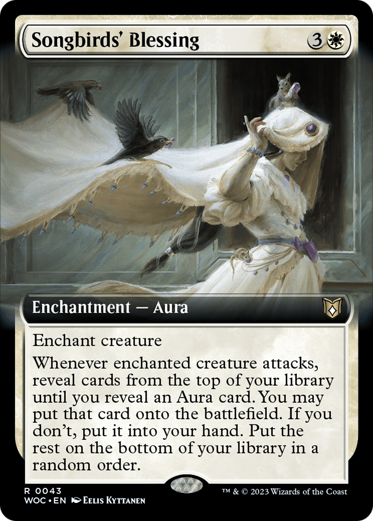 Songbirds' Blessing (Extended Art) [Wilds of Eldraine Commander] | Gam3 Escape