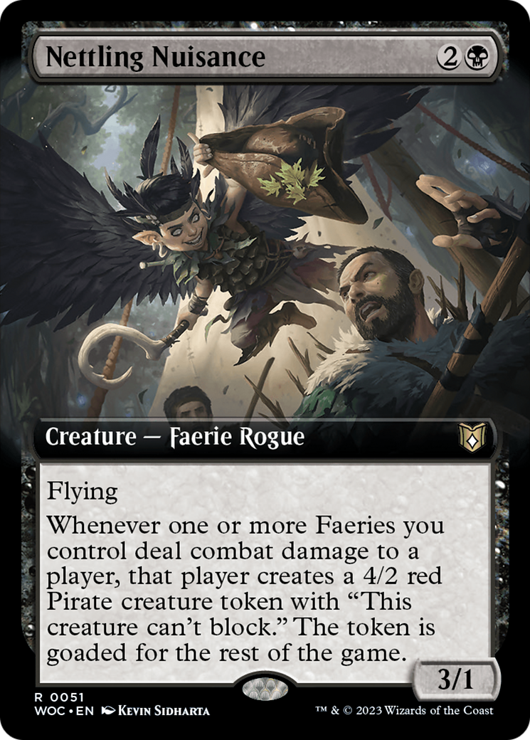 Nettling Nuisance (Extended Art) [Wilds of Eldraine Commander] | Gam3 Escape