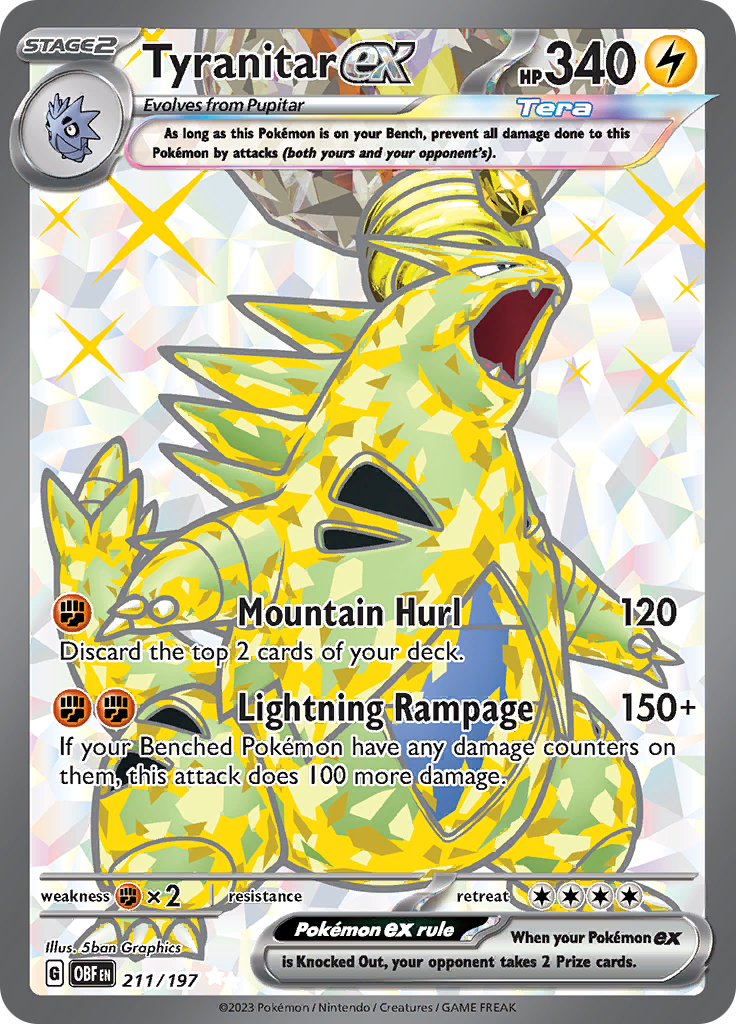 Tyranitar ex (211/197) [Scarlet & Violet: Obsidian Flames] | Gam3 Escape