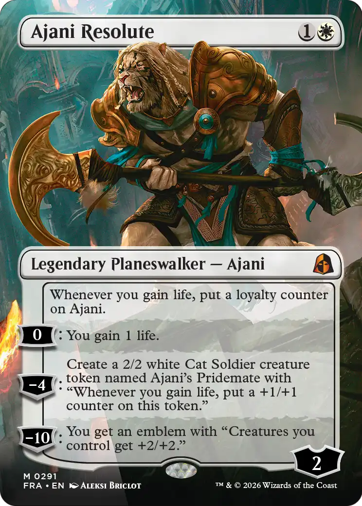 Ajani Resolute (Borderless) [Reality Fracture] | Gam3 Escape