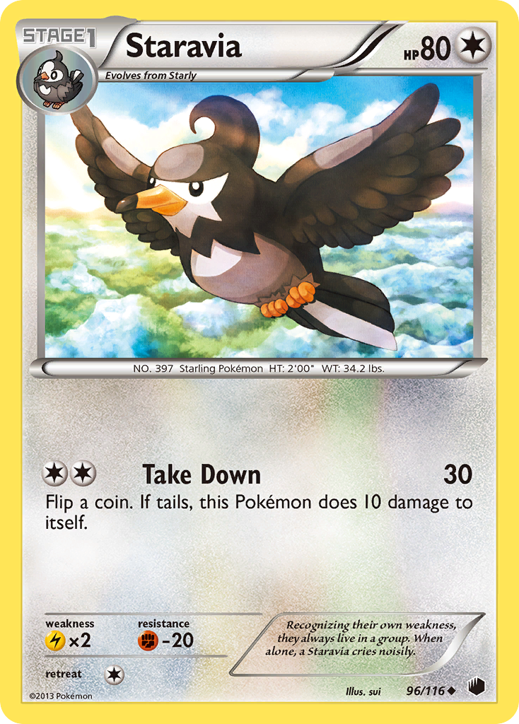 Staravia (96/116) [Black & White: Plasma Freeze] | Gam3 Escape