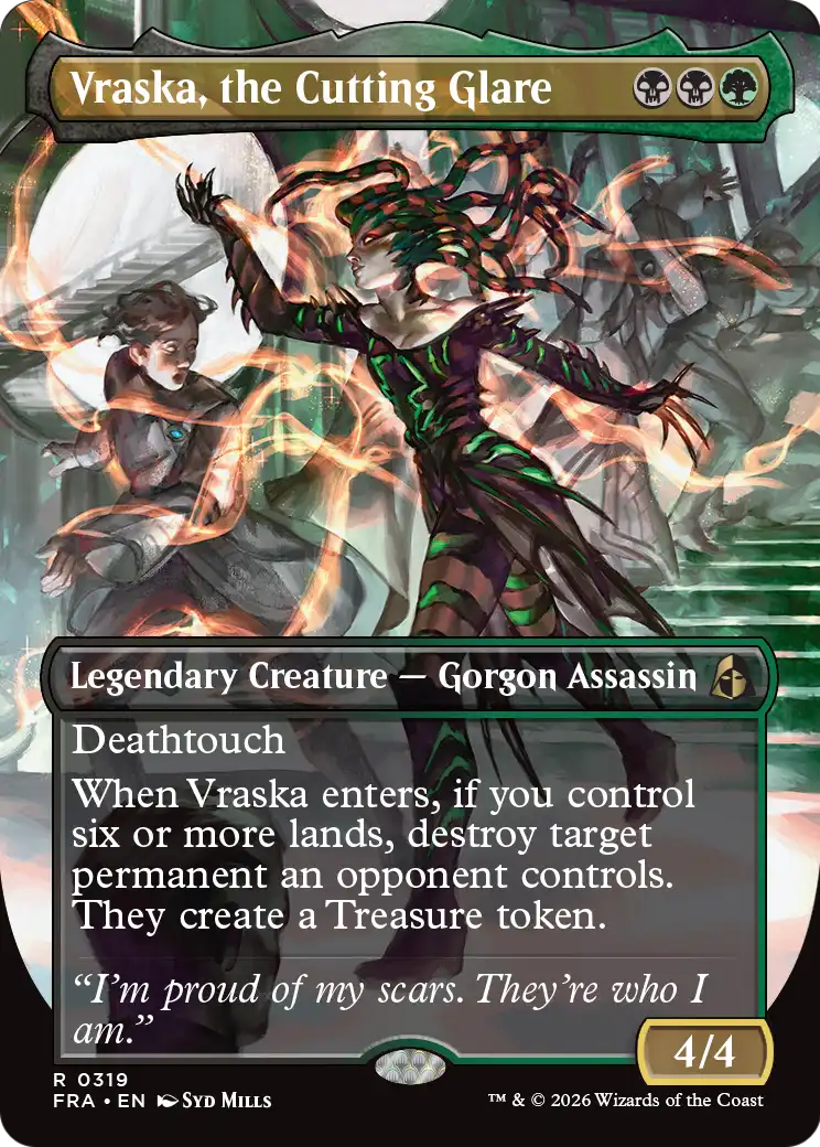 Vraska, the Cutting Glare (Borderless) [Reality Fracture] | Gam3 Escape