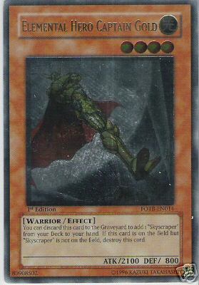 Elemental Hero Captain Gold [FOTB-EN014] Ultimate Rare | Gam3 Escape