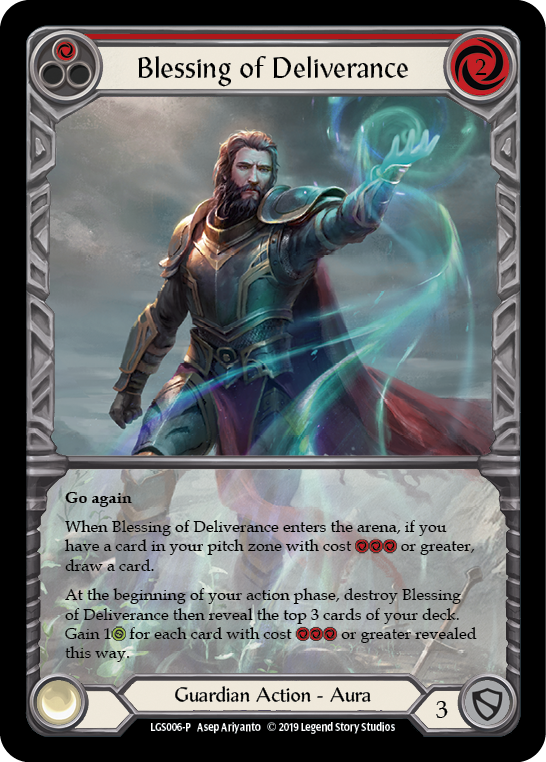 Blessing of Deliverance (Red) [LGS006-P] (Promo)  1st Edition Normal | Gam3 Escape