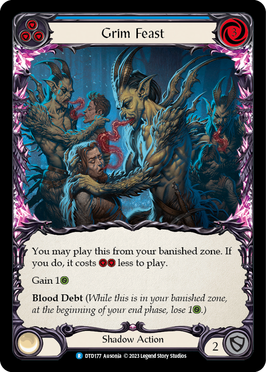 Grim Feast (Blue) [DTD177] (Dusk Till Dawn)  Rainbow Foil | Gam3 Escape