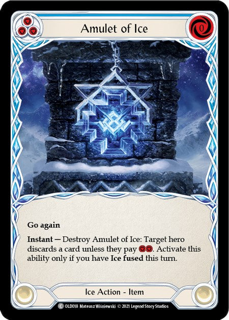 Amulet of Ice (Blue) [OLD018] (Tales of Aria Oldhim Blitz Deck)  1st Edition Normal | Gam3 Escape