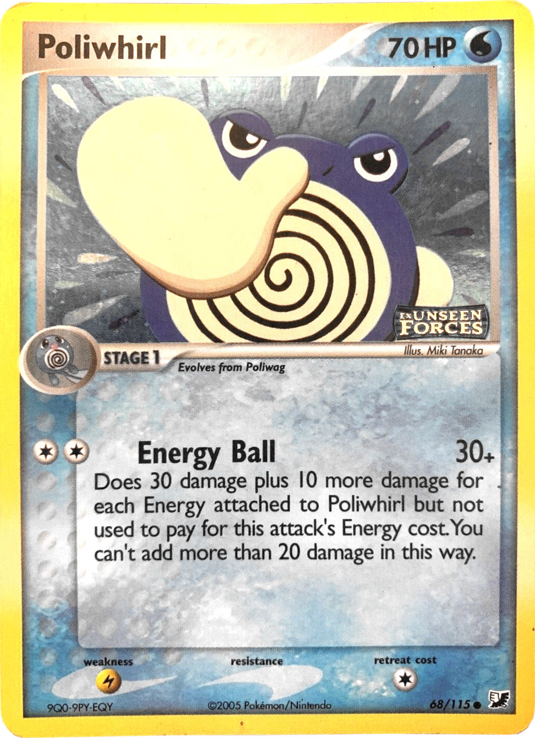 Poliwhirl (68/115) (Stamped) [EX: Unseen Forces] | Gam3 Escape