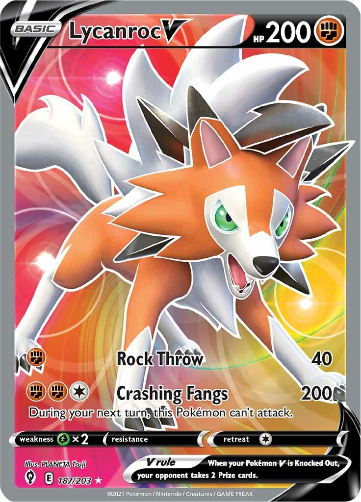 Lycanroc V (187/203) [Sword & Shield: Evolving Skies] | Gam3 Escape