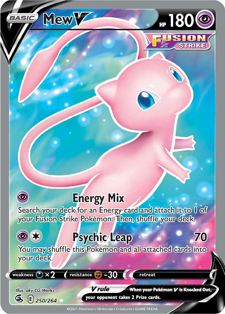 Mew V (250/264) [Sword & Shield: Fusion Strike] | Gam3 Escape