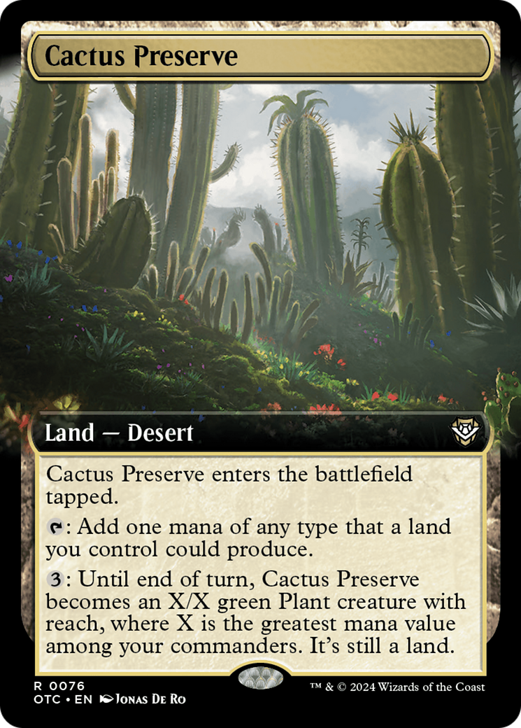 Cactus Preserve (Extended Art) [Outlaws of Thunder Junction Commander] | Gam3 Escape