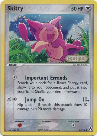 Skitty (64/92) (Stamped) [EX: Legend Maker] | Gam3 Escape