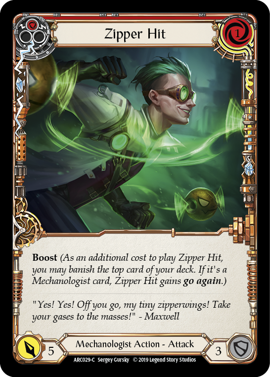 Zipper Hit (Red) [ARC029-C] (Arcane Rising)  1st Edition Normal | Gam3 Escape