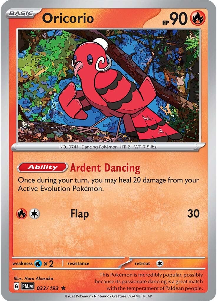 Oricorio (033/193) [Scarlet & Violet: Paldea Evolved] | Gam3 Escape
