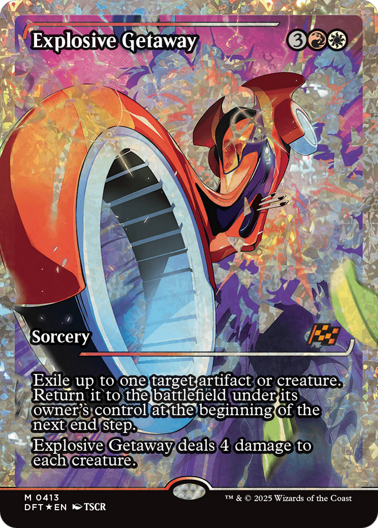 Explosive Getaway (Showcase) (Fracture Foil) [Aetherdrift] | Gam3 Escape