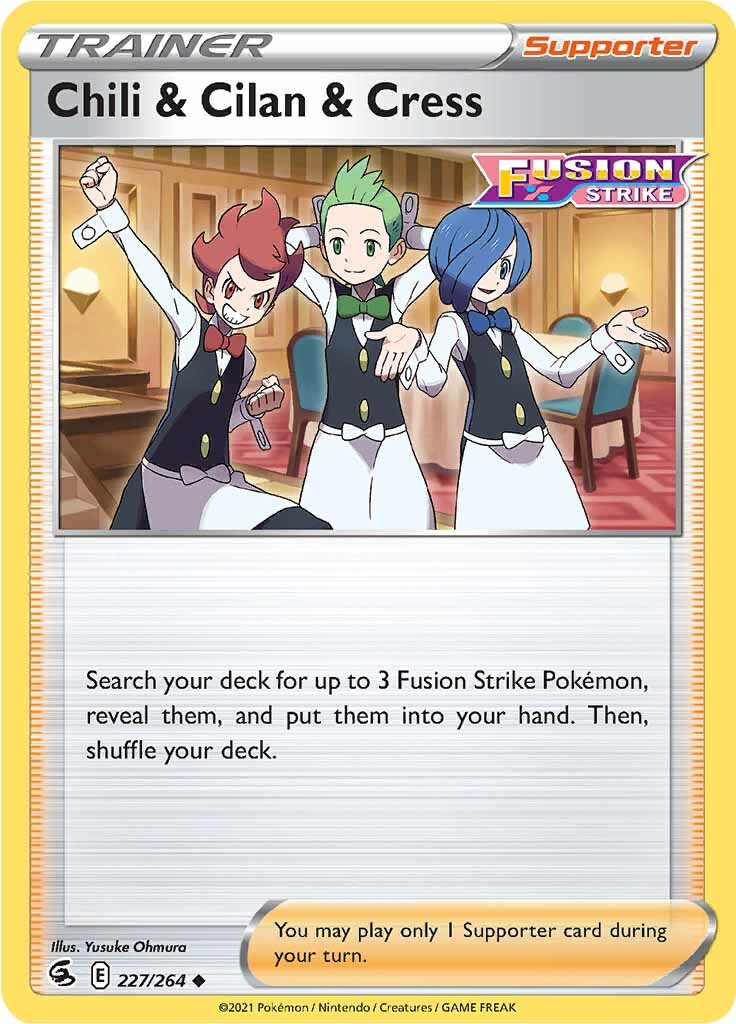 Chili & Cilan & Cress (227/264) [Sword & Shield: Fusion Strike] | Gam3 Escape