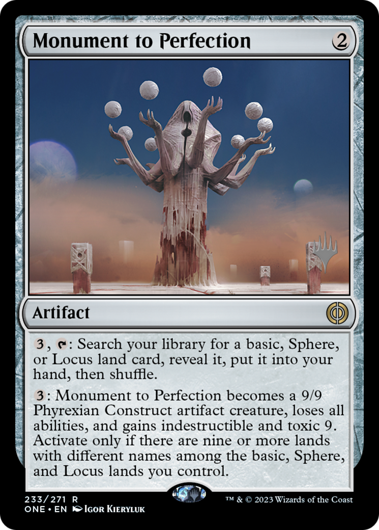 Monument to Perfection (Promo Pack) [Phyrexia: All Will Be One Promos] | Gam3 Escape